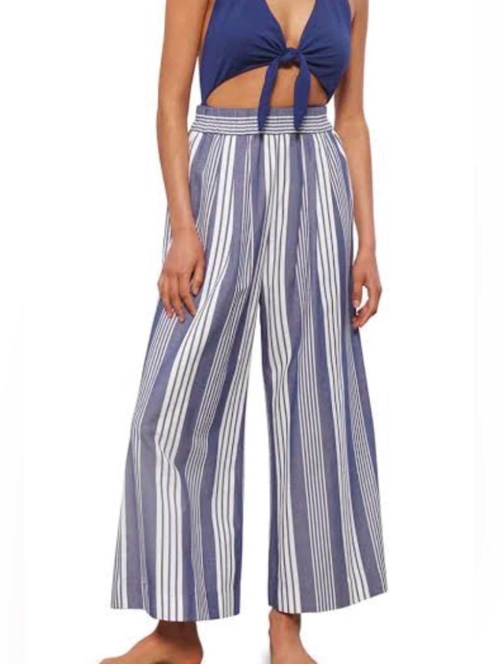 Mara Hoffman Paloma Striped Wide-Leg Pants - Blue & White